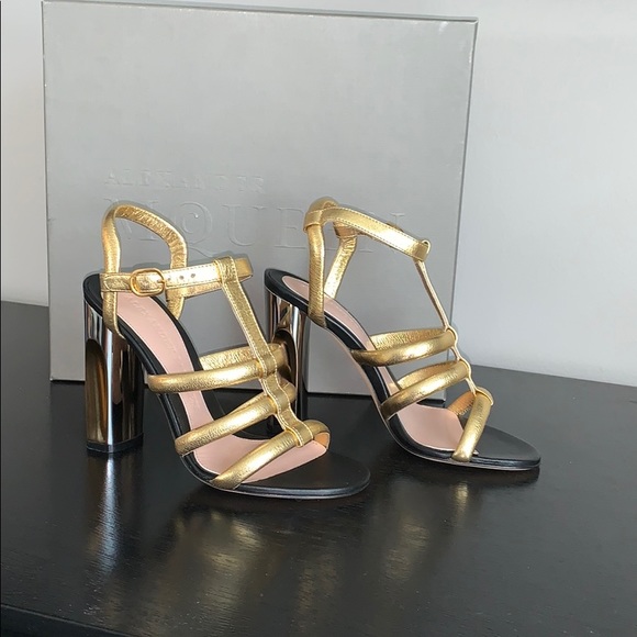 Alexander McQueen - Sandal pelle s. Cuoio gold - Picture 2 of 11